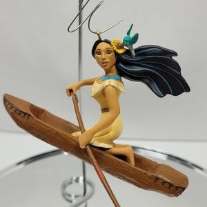 Pocahontas & Flit Hummingbird Canoe Ornament by Hallmark Keepsake Walt Disney